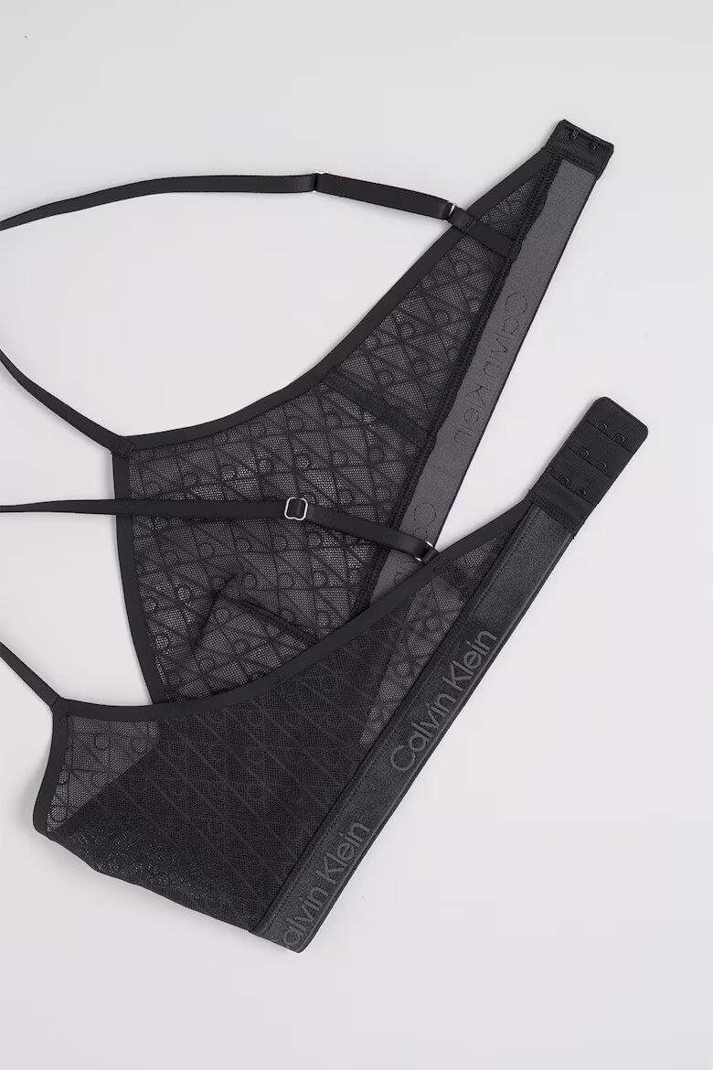 CALVIN KLEIN Бюстие с лого Черен