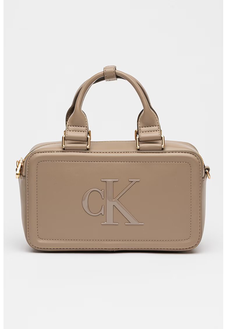 CALVIN KLEIN Чанта през рамо Bauletto с релефен монограм