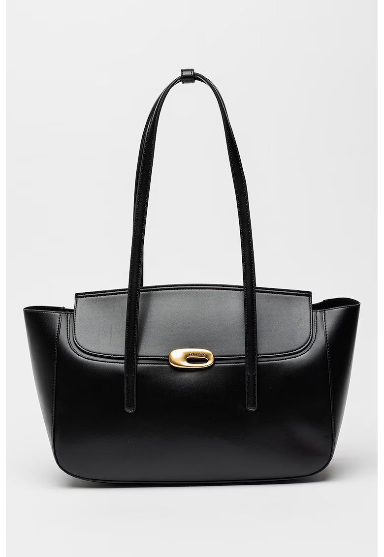CALVIN KLEIN Чанта Tote от еко кожа с метален детайл