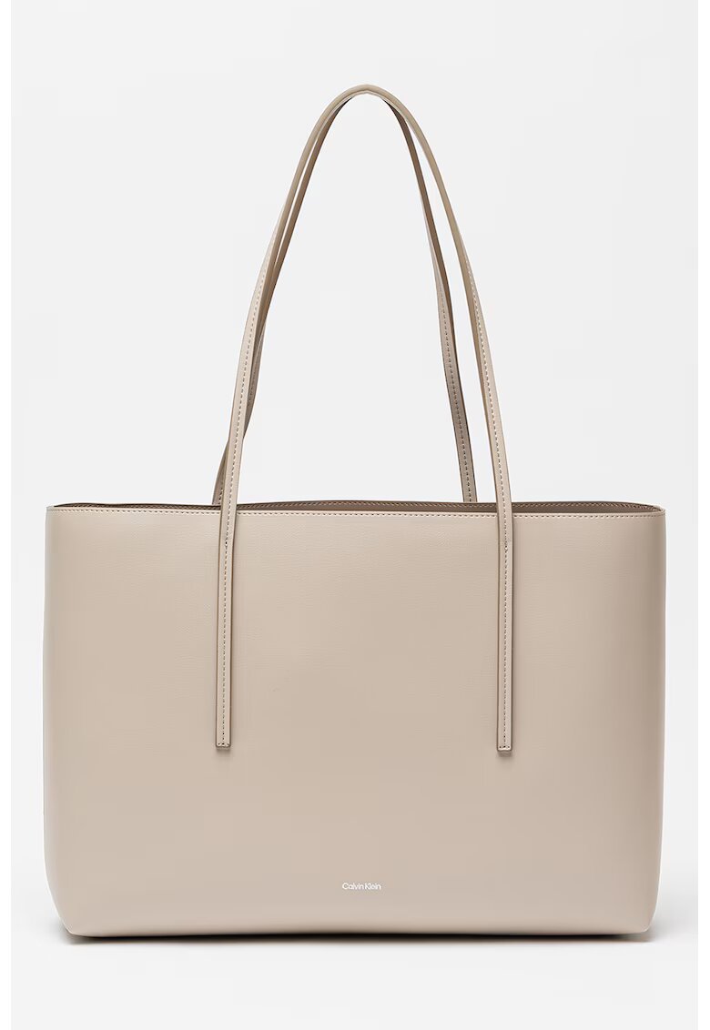 CALVIN KLEIN Чанта Tote от еко кожа - Светло бежово
