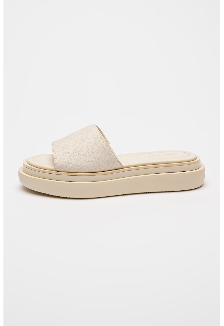 CALVIN KLEIN Чехли с равна платформа и монограм