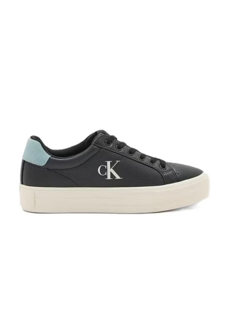 CALVIN KLEIN Дамски кецове Bold Vulc Flat Low Lth M YW0YW01669-0GX Черни