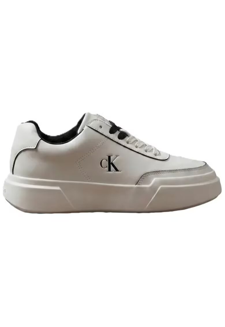 CALVIN KLEIN Дамски маратонки Chunky Cupsole Derby Wl - Естествена кожа - Бяли