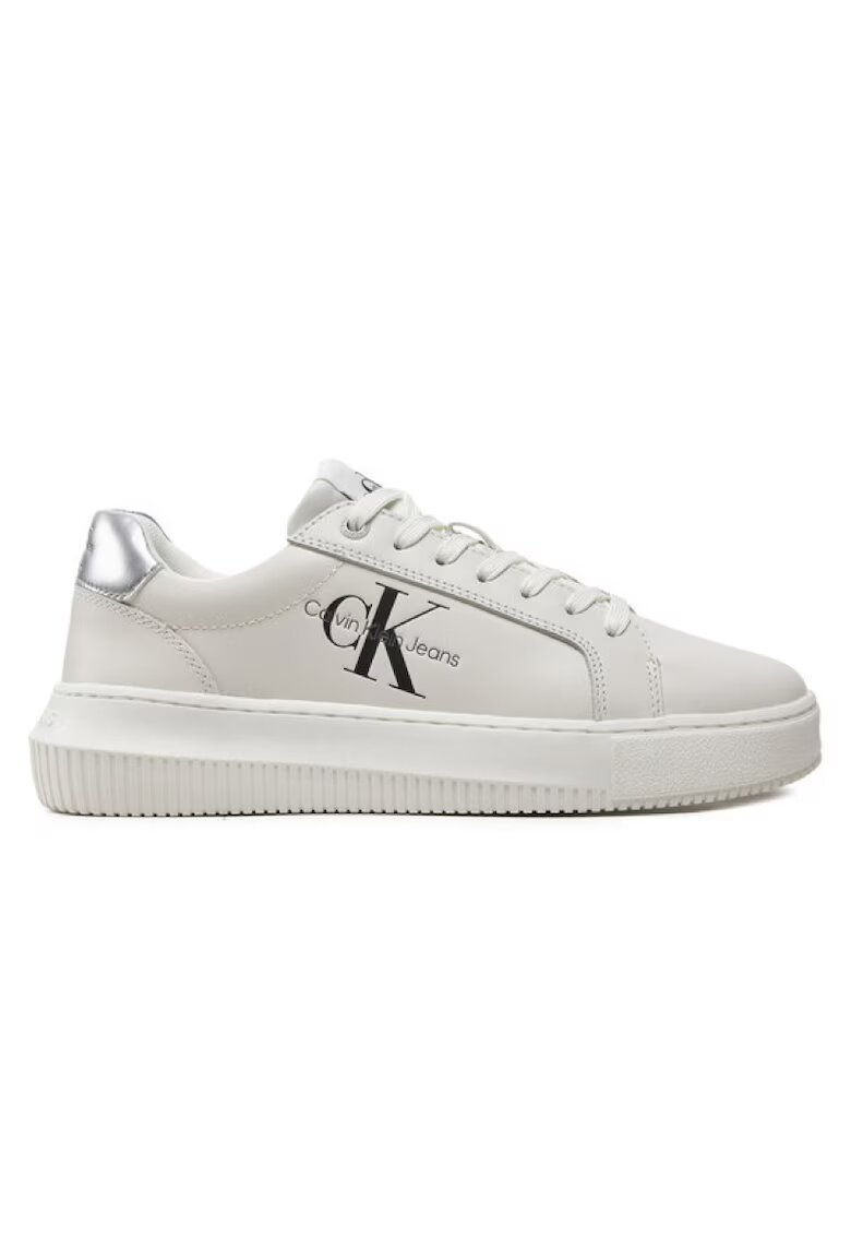 CALVIN KLEIN Дамски маратонки дебела подметка с връзки - м л - м тл - YW0YW01476-0K9 - бели