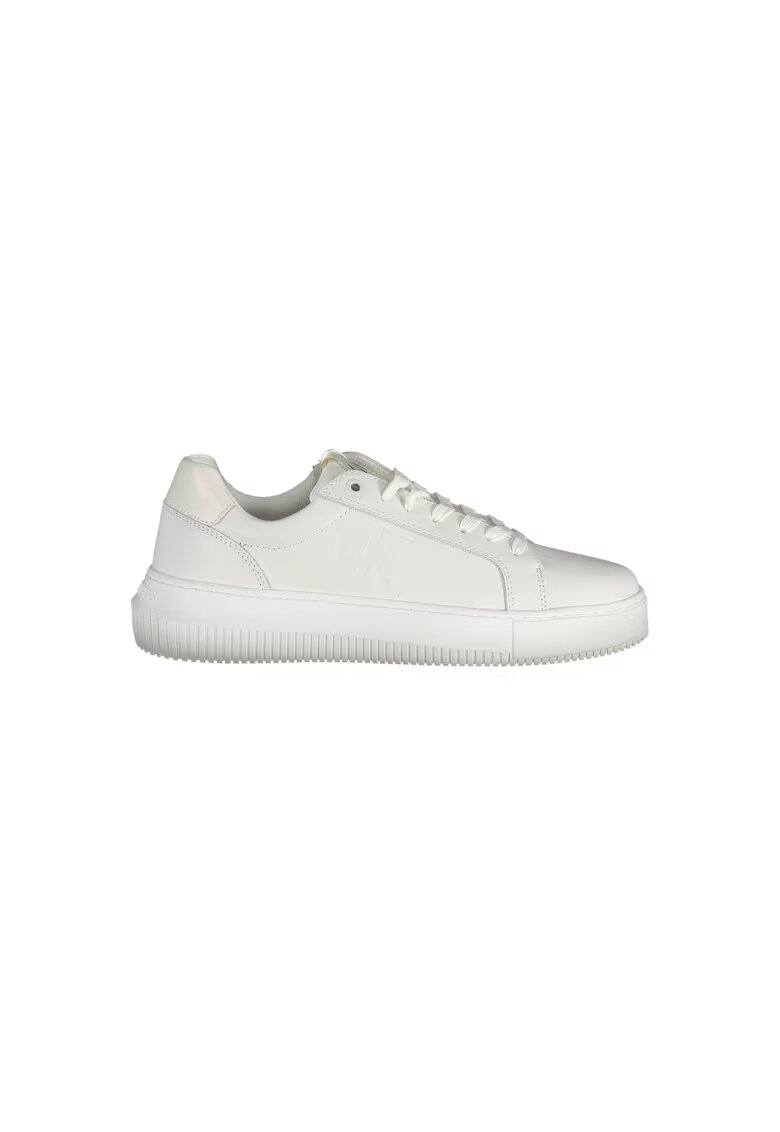 CALVIN KLEIN Дамски спортни обувки - 50% полиестер - 50% естествена кожа - бели - YW0YW01202F
