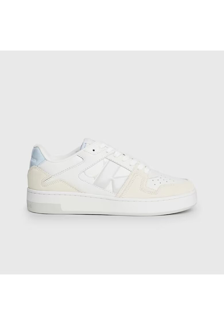 CALVIN KLEIN Дамски спортни обувки Basket Cupsole Low Mix - YW0YW01388-0LB - бели