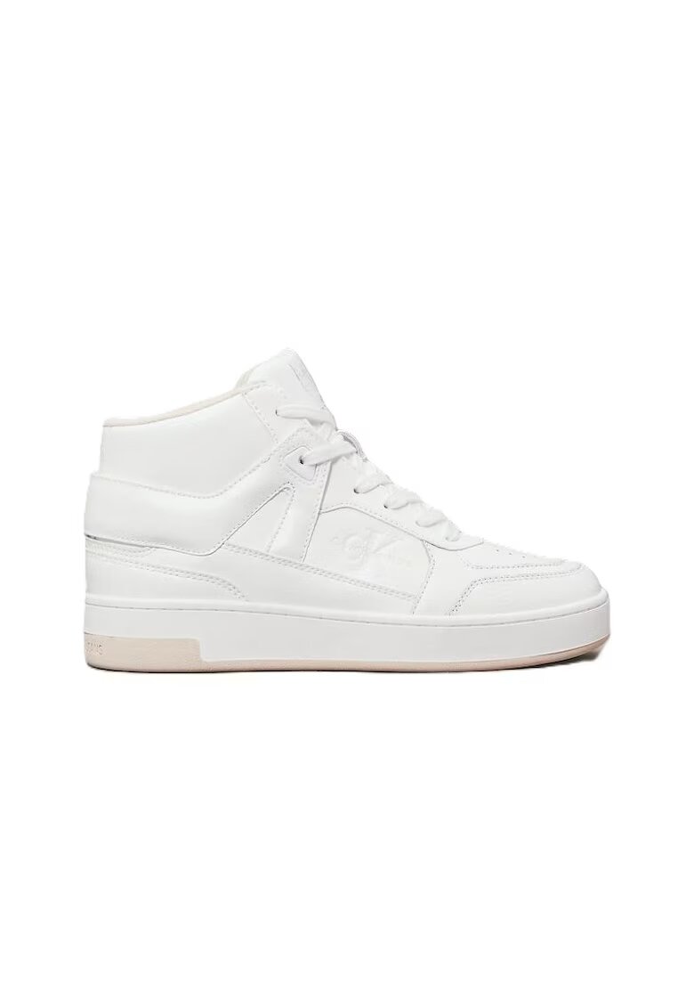 CALVIN KLEIN Дамски спортни обувки Basket Cupsole Mid Mix - YW0YW01649-0LA - бели