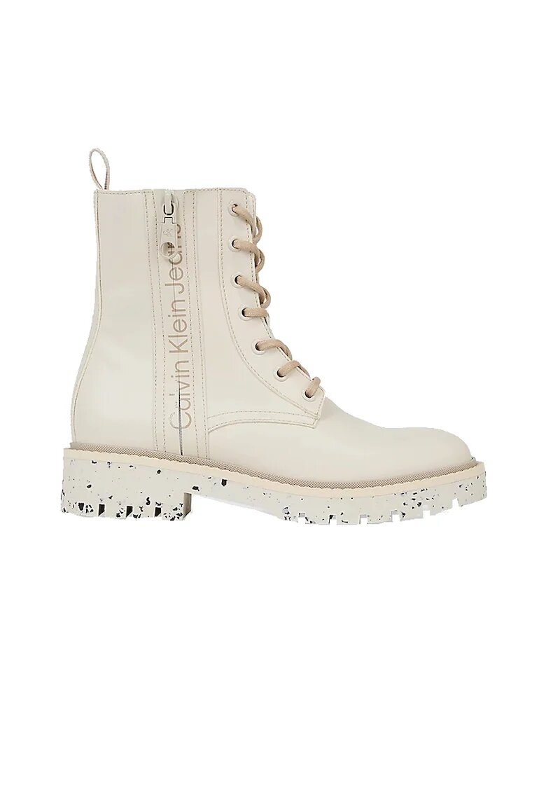 CALVIN KLEIN Дамски спортни обувки ботуши Combat Mid с връзки - YW0YW01255-0F7 -