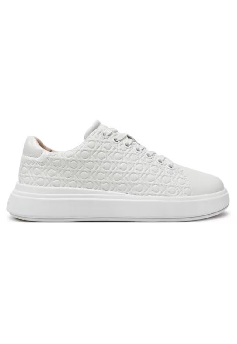 CALVIN KLEIN Дамски спортни обувки с връзки и подметка тип „cupsole“ saffmono - HW0HW02103-0K7