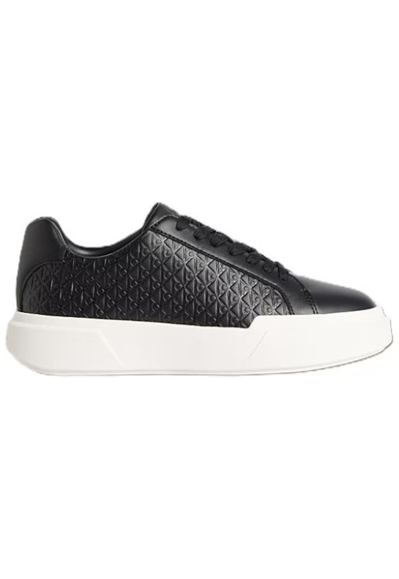 CALVIN KLEIN Данешки спортни обувки - Chunky Cupsole Laceup Lth Aop - Eко кожа -
