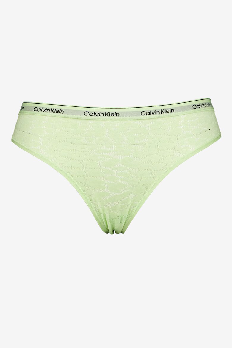CALVIN KLEIN Дантелени бикини с животинска шарка - 3 чифта Черен/Тюркоаз/Шам фъстък зелено