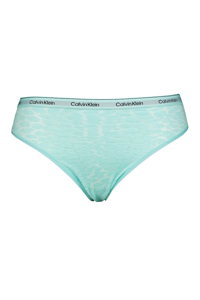 CALVIN KLEIN Дантелени бикини с животинска шарка - 3 чифта Черен/Тюркоаз/Шам фъстък зелено