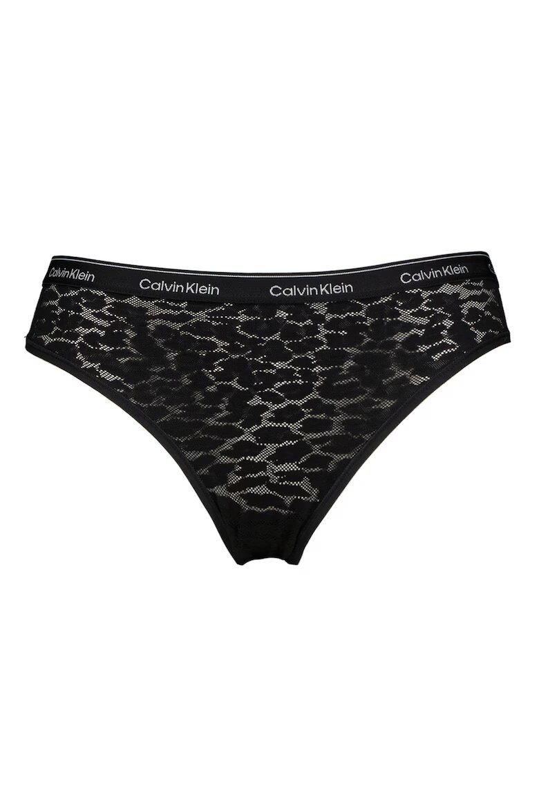 CALVIN KLEIN Дантелени бикини с животинска шарка - 3 чифта Черен/Тюркоаз/Шам фъстък зелено