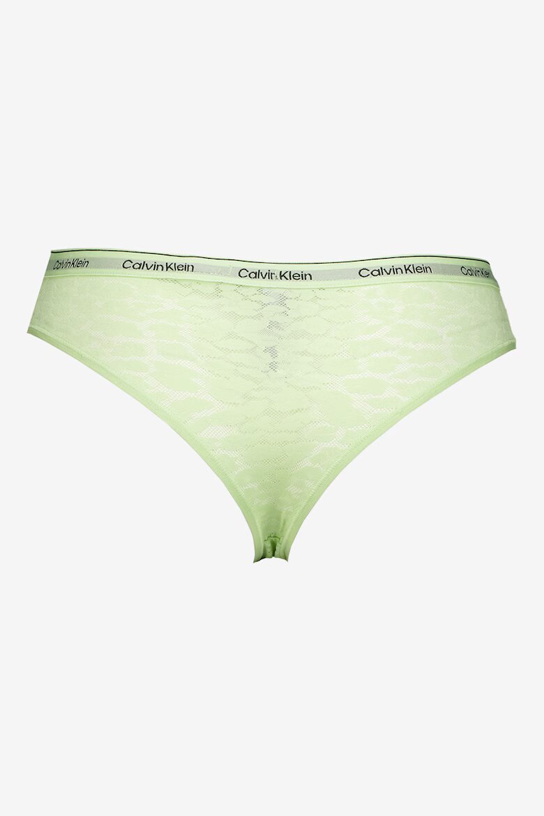 CALVIN KLEIN Дантелени бикини с животинска шарка - 3 чифта Черен/Тюркоаз/Шам фъстък зелено