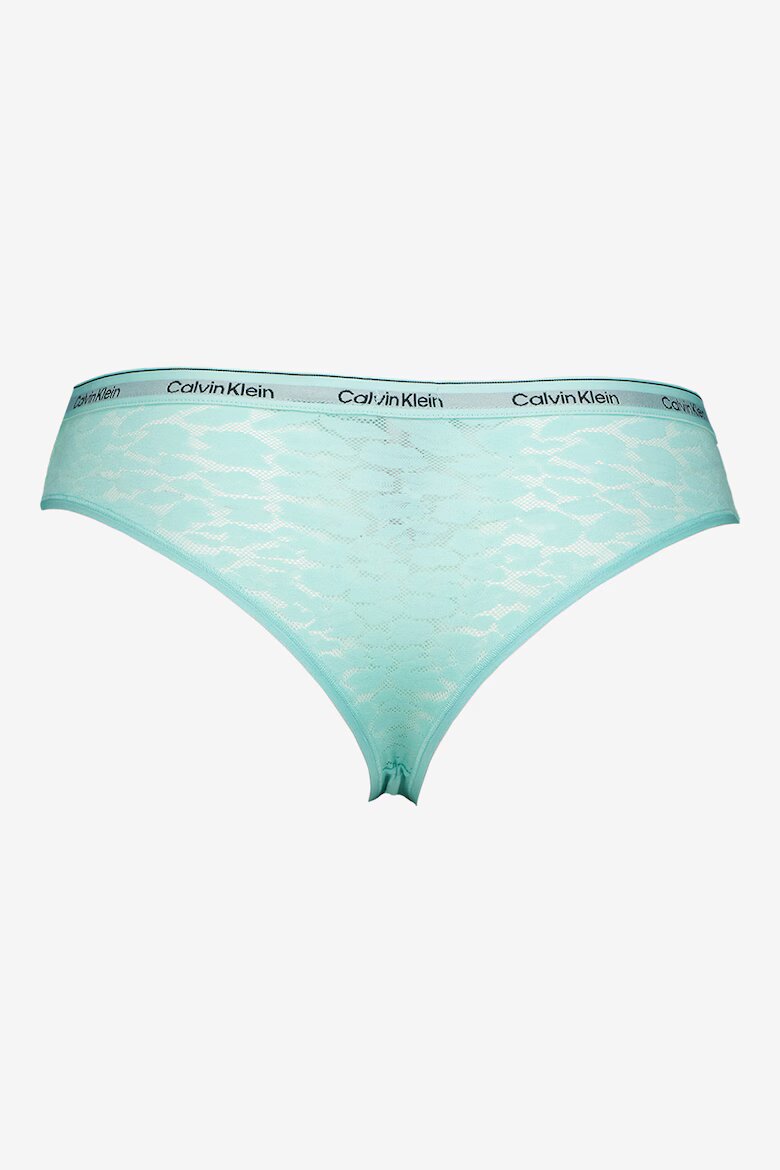 CALVIN KLEIN Дантелени бикини с животинска шарка - 3 чифта Черен/Тюркоаз/Шам фъстък зелено