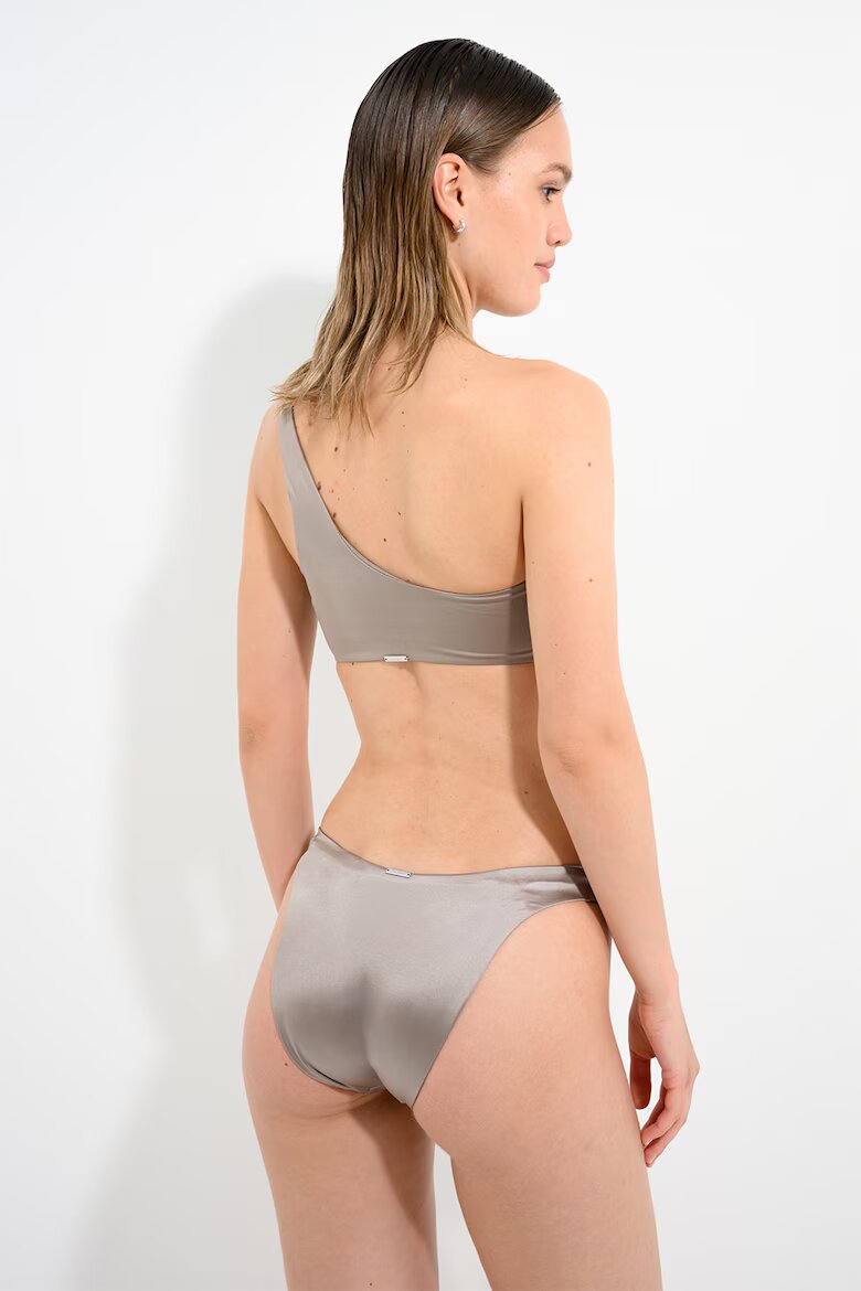 CALVIN KLEIN Долен бански без шарка Сиво-кафяв