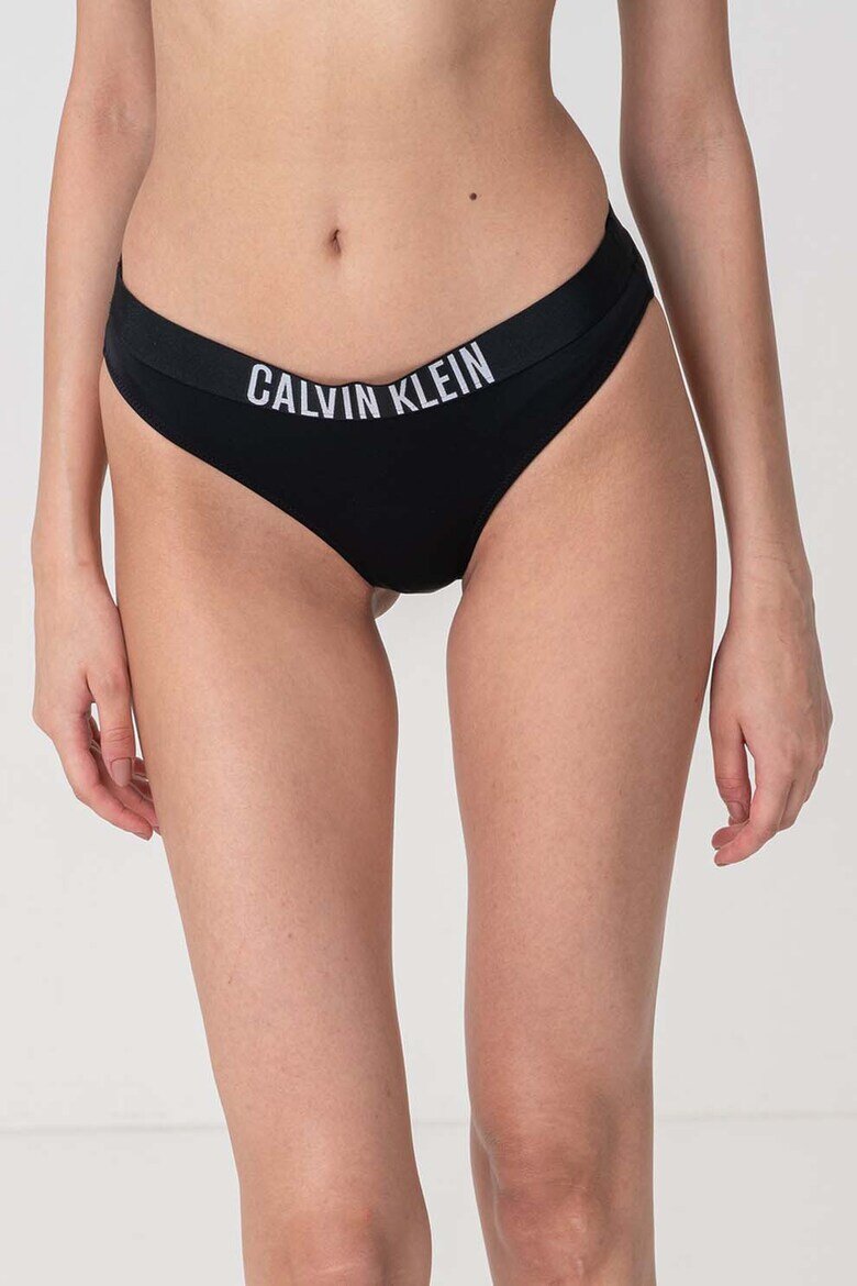 CALVIN KLEIN Долна част на бански тип бикини с лого Черен
