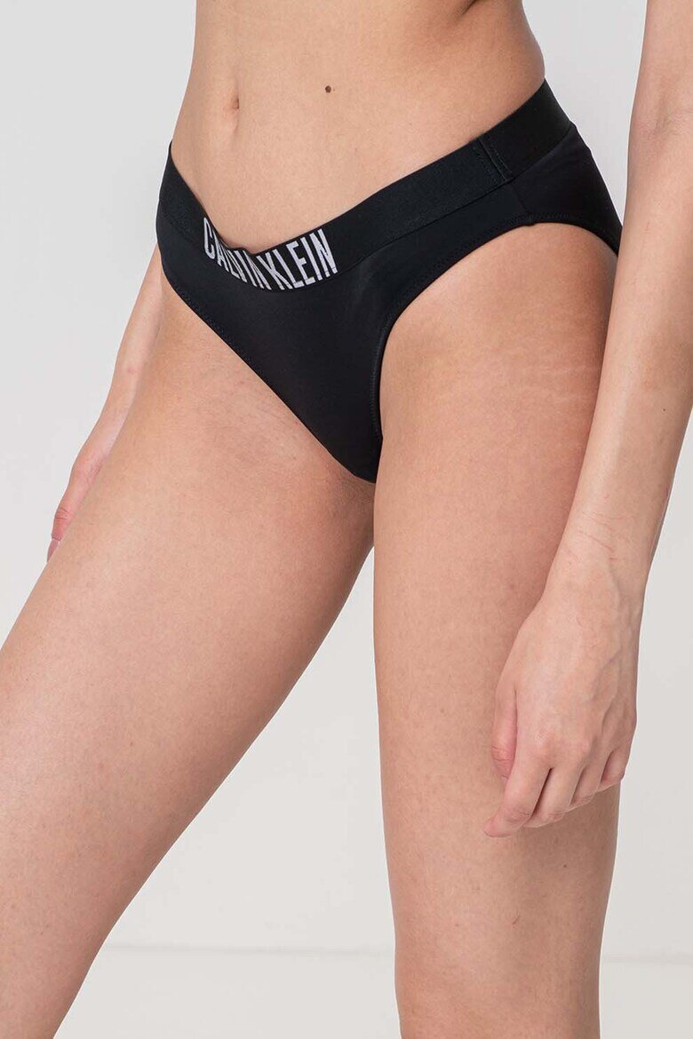 CALVIN KLEIN Долна част на бански тип бикини с лого Черен