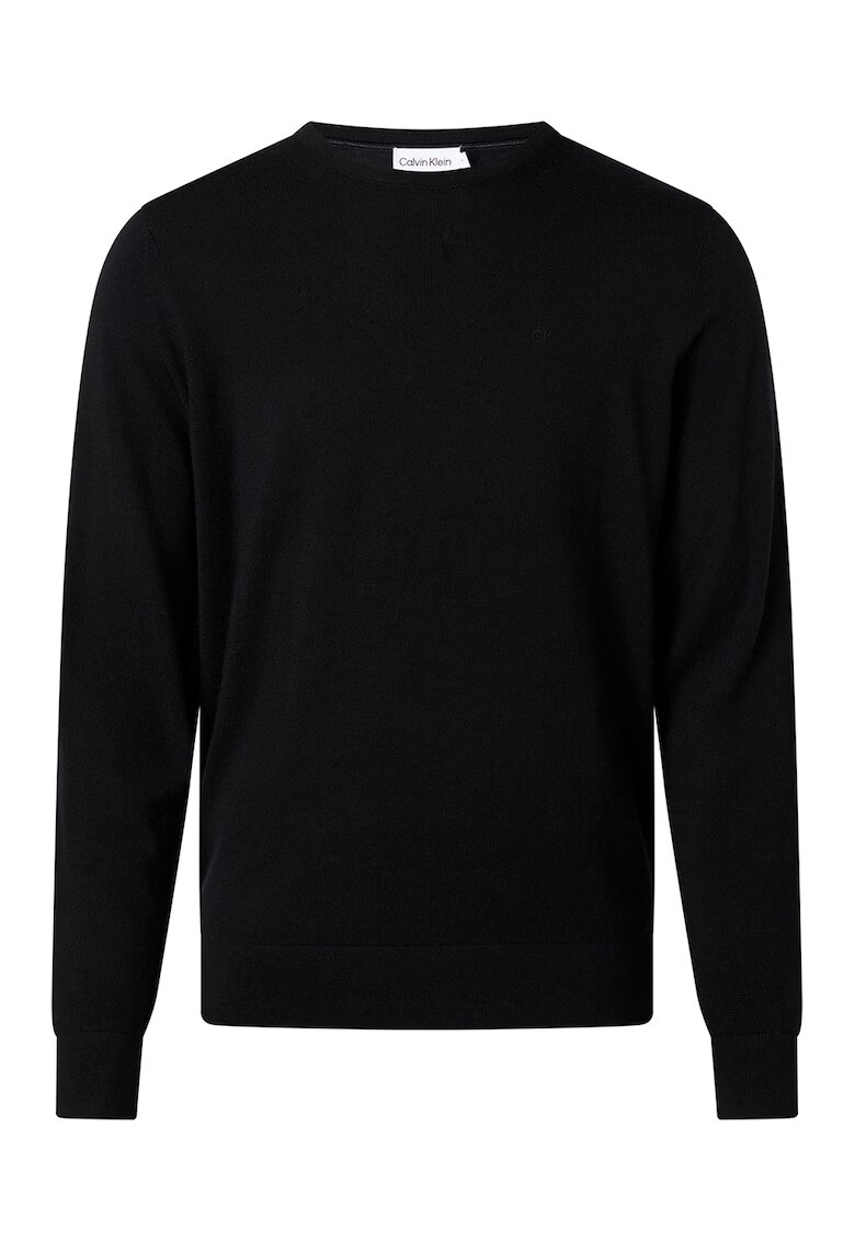 CALVIN KLEIN Фино плетен пуловер от мерино