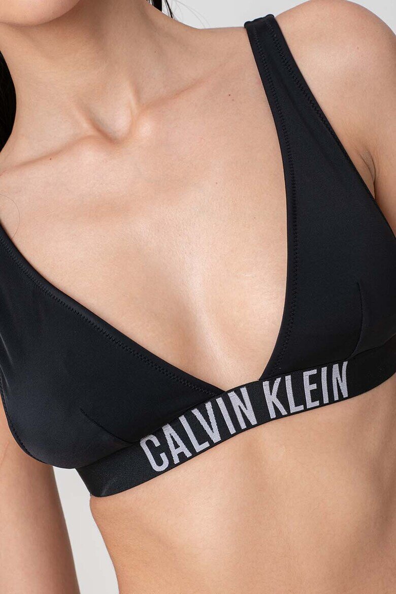 CALVIN KLEIN Горен бански с лента с лого Черен