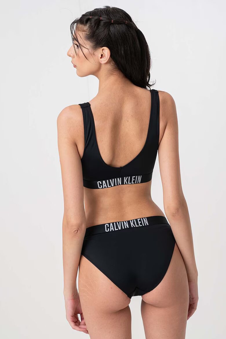 CALVIN KLEIN Горен бански с лента с лого Черен