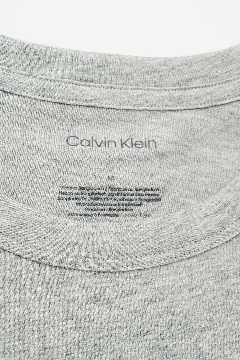CALVIN KLEIN Горна пижама с лого Сив