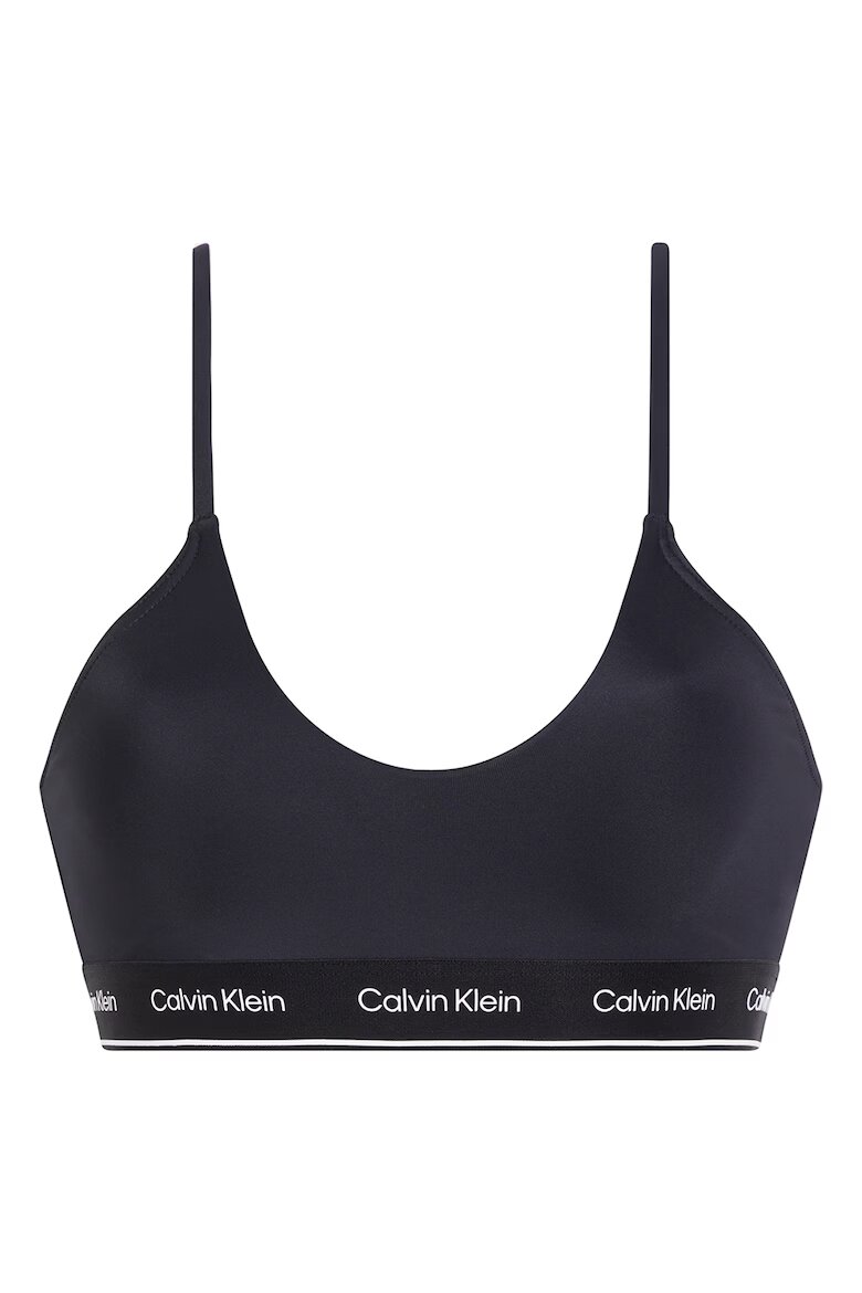 CALVIN KLEIN Горнище на бански с лого Бял/Черен