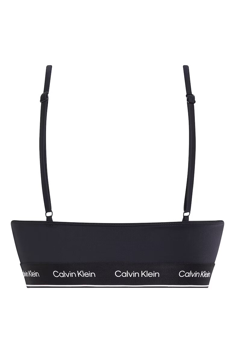 CALVIN KLEIN Горнище на бански с лого Бял/Черен