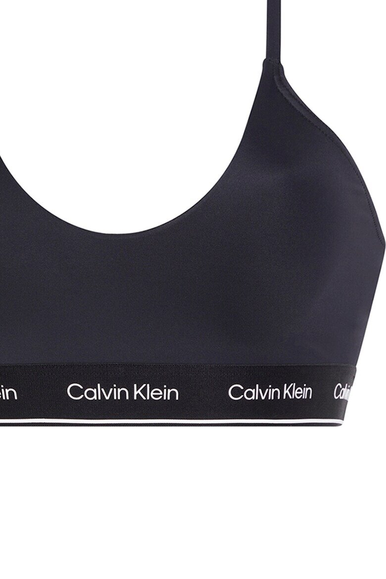 CALVIN KLEIN Горнище на бански с лого Бял/Черен