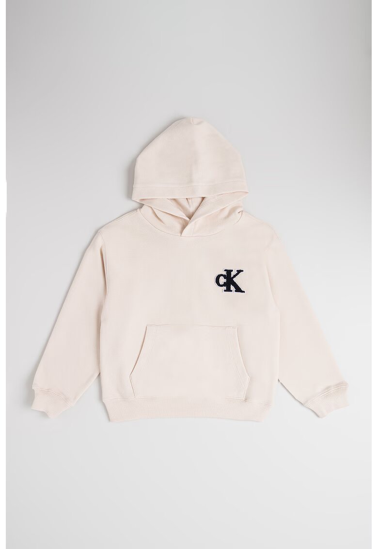 CALVIN KLEIN Худи с джоб кенгуру и бродирано лого