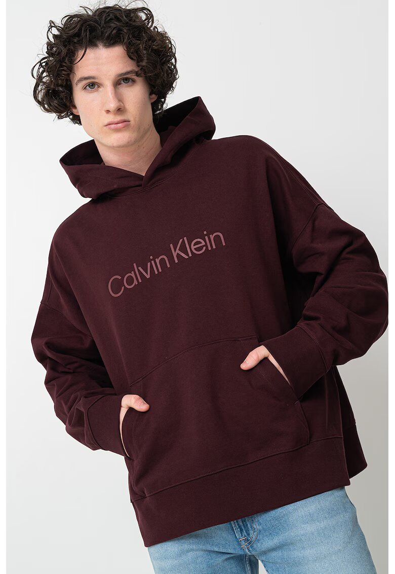 CALVIN KLEIN Худи с лого и джоб кенгуру