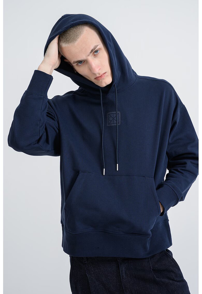 CALVIN KLEIN Худи с памук с джоб кенгуру