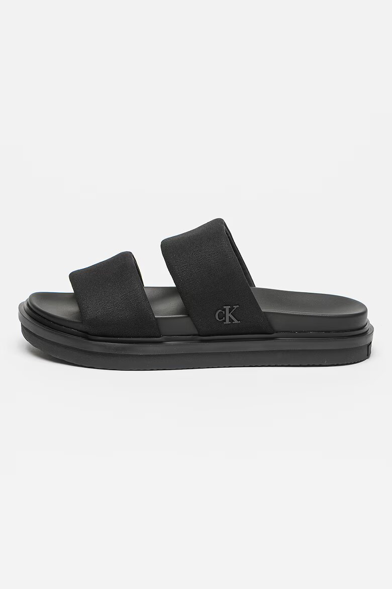 CALVIN KLEIN JEANS Чехли с платформа Черен