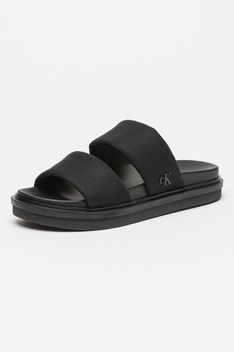 CALVIN KLEIN JEANS Чехли с платформа Черен