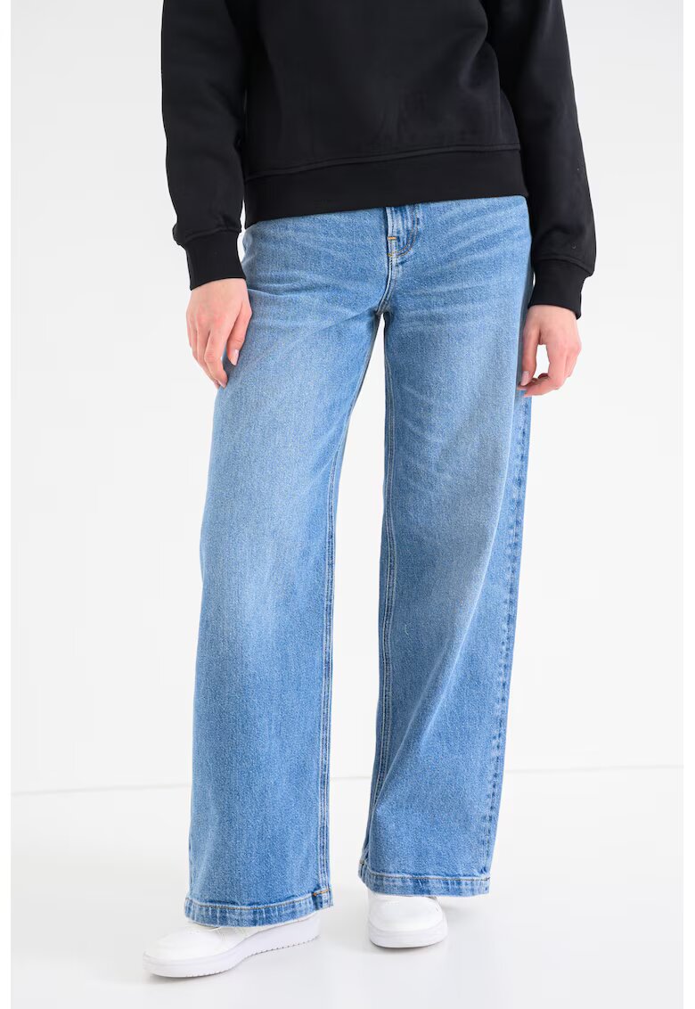 CALVIN KLEIN JEANS Дънки с ниска талия - Светлосин меланж