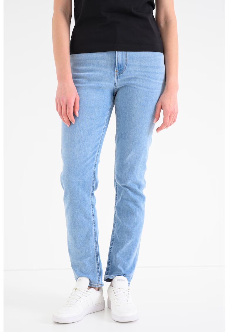 CALVIN KLEIN JEANS Дънки с висока талия и 5 джоба - Светлосин