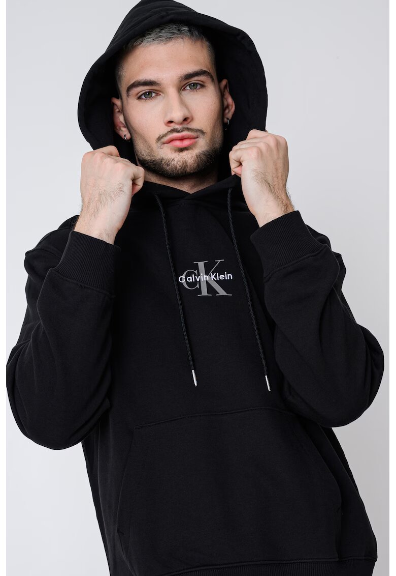 CALVIN KLEIN JEANS Худи с лого и джоб кенгуру