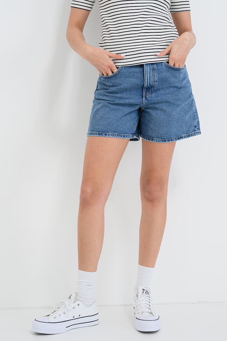 CALVIN KLEIN JEANS Къс панталон от деним с 5 джоба Тъмносин