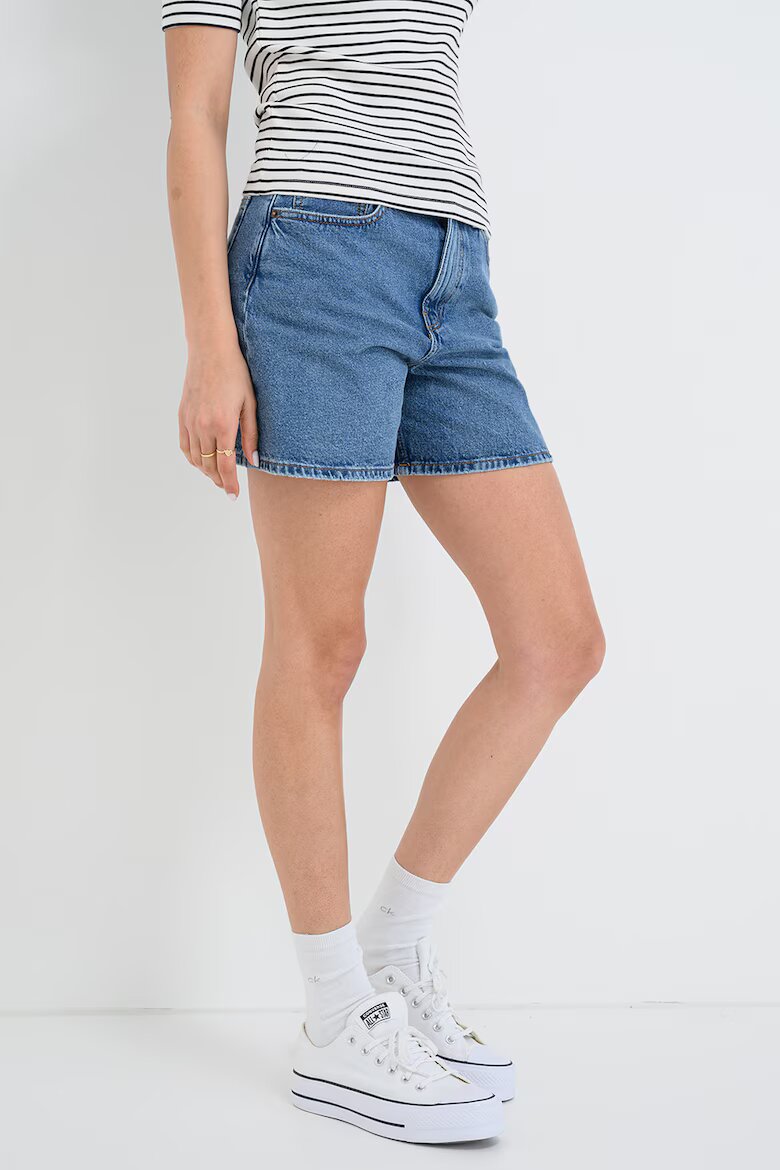 CALVIN KLEIN JEANS Къс панталон от деним с 5 джоба Тъмносин