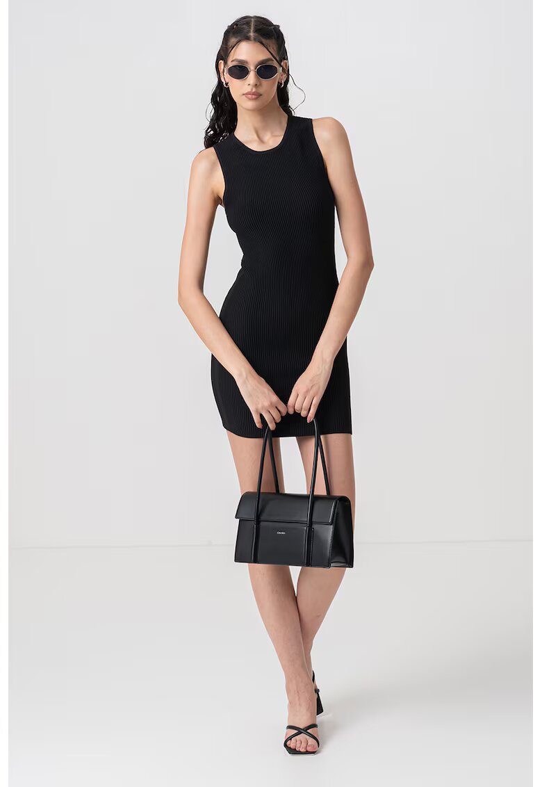 CALVIN KLEIN JEANS Къса рипсена рокля