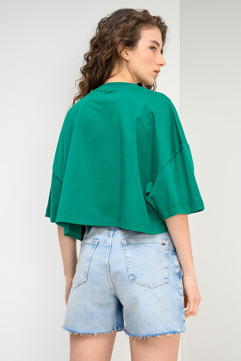 CALVIN KLEIN JEANS Къса тениска с лого Зелен/Ултрамарин синьо