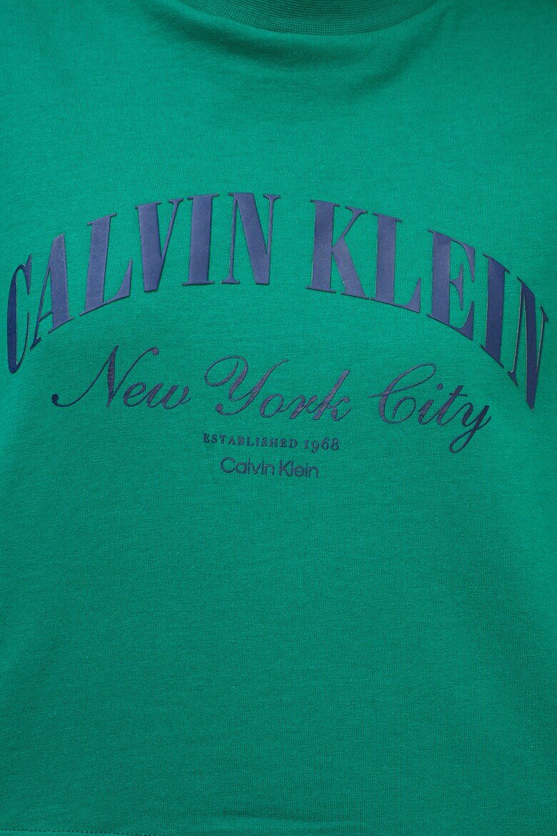 CALVIN KLEIN JEANS Къса тениска с лого Зелен/Ултрамарин синьо