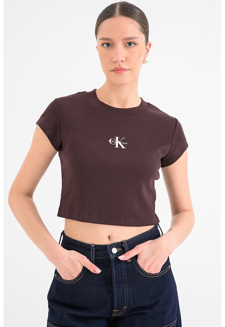 CALVIN KLEIN JEANS Къса тениска с рипс