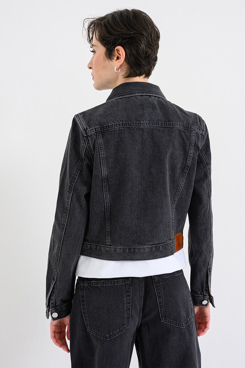 CALVIN KLEIN JEANS Късо дънково яке Избеляло черно