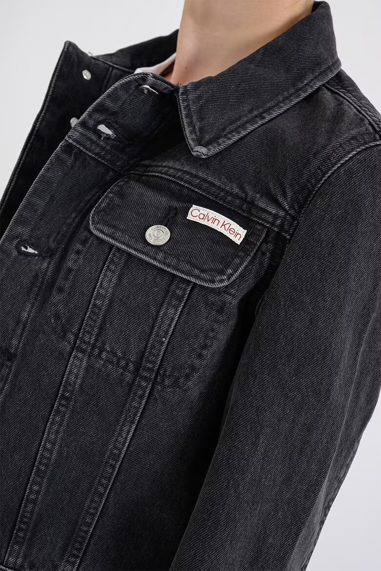 CALVIN KLEIN JEANS Късо дънково яке Избеляло черно