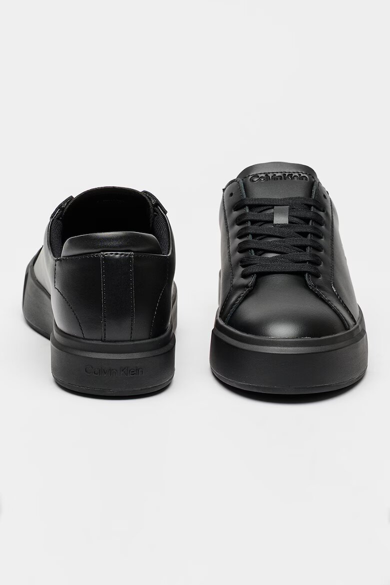 CALVIN KLEIN JEANS Кожени маратонки Basket Cupsole Черен