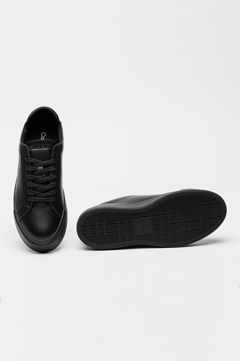 CALVIN KLEIN JEANS Кожени маратонки Basket Cupsole Черен