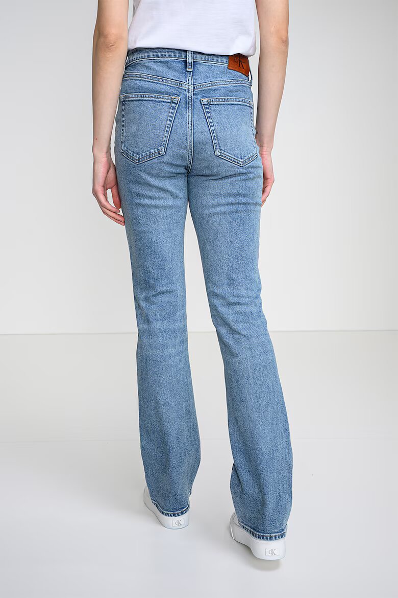 CALVIN KLEIN JEANS Леко разкроени дънки с висока талия Светлосин меланж