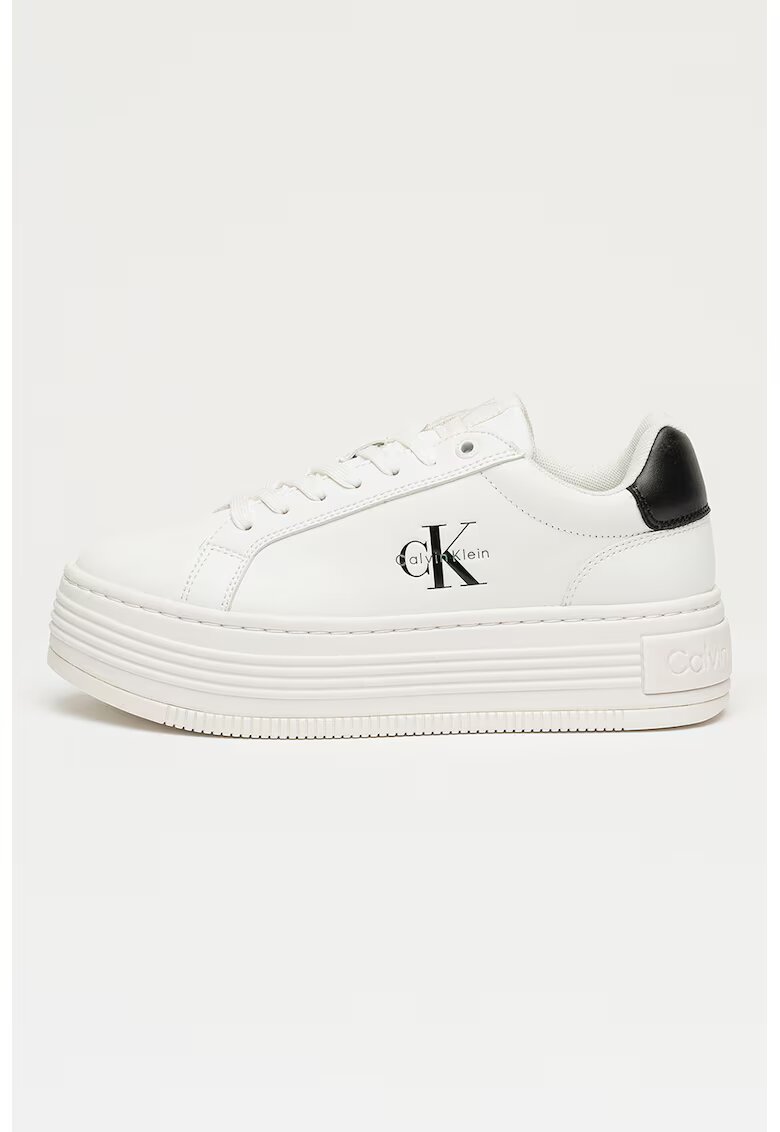 CALVIN KLEIN JEANS Маратонки с равна платформа - Бял