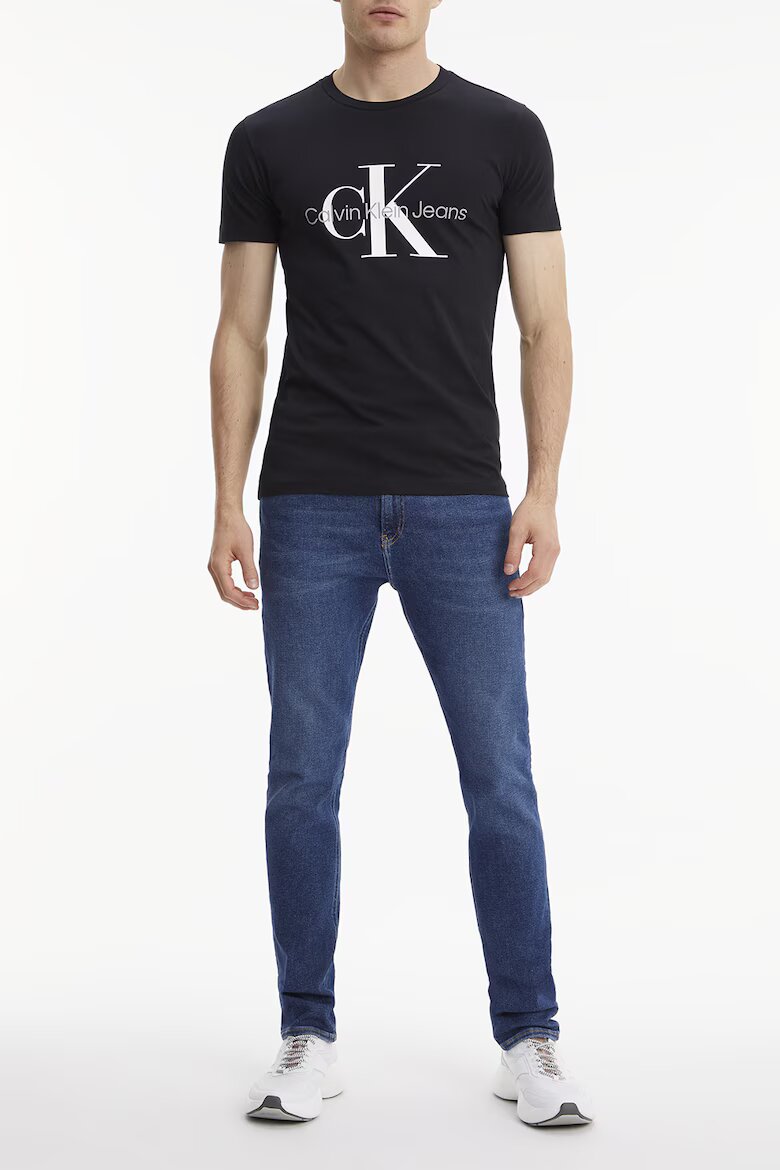 CALVIN KLEIN JEANS Мъжка тениска Тъмносин 28036 Избеляло черно/Мръснобял